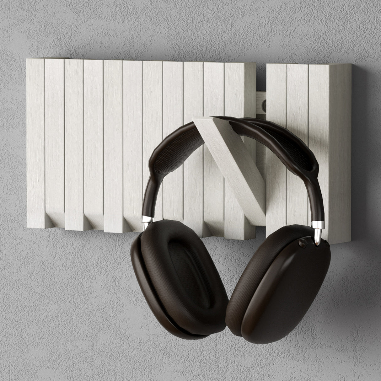 Glasvilla Design – Perchero de pared de madera con 7 ganchos magnéticos abatibles Twigro-01