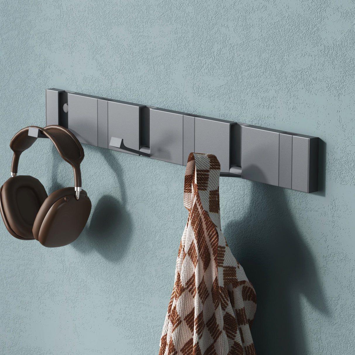 glasvilla Kleiderhaken ohne Bohren Wandgarderobe Wandhaken aus Edelstahl Garderobenleiste Garderobenhaken Stalo-04+05