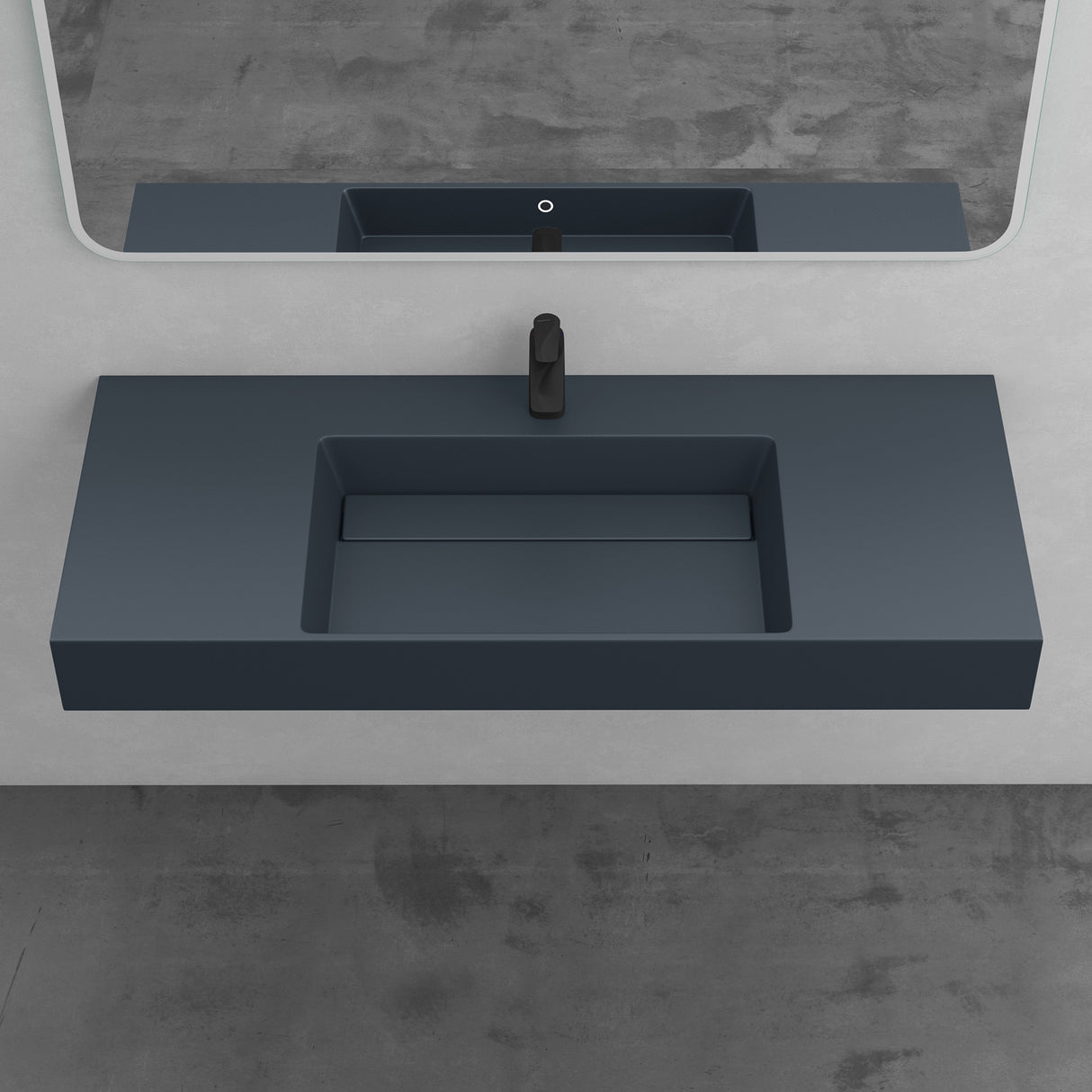 glasvilla Waschbecken Aufsatzwaschbecken Hängewaschbecken aus Mineralguss Col12