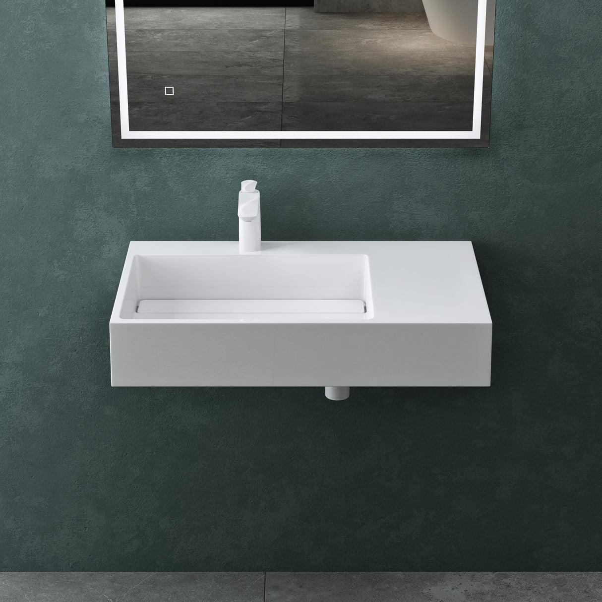 lavabo à poser Glasvilla, lavabo suspendu en fonte minérale Col12