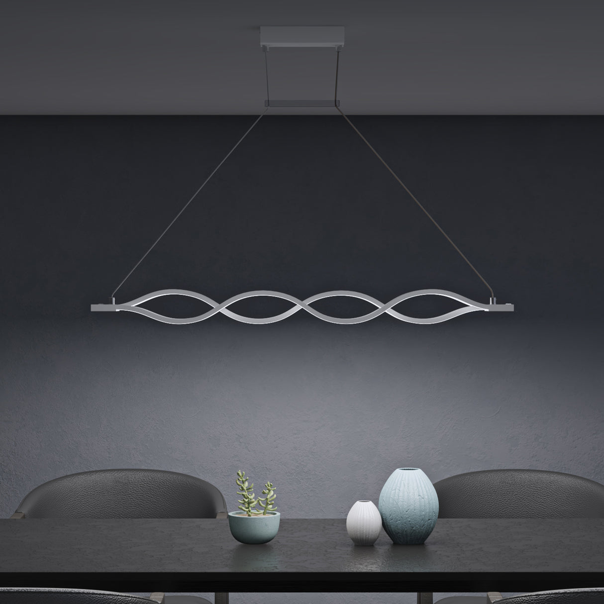 glasvilla Pendelleuchte LED Hängelampe Dimmbar mit Fernbedienung Verstellbares Kabel Hängeleuchte für Esszimmer Wohnzimmer Schlafzimmer