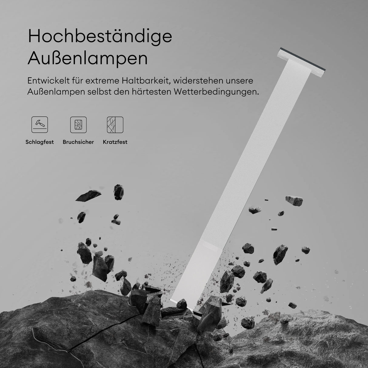 glasvilla Außenleuchte IP65 Wegeleuchte Außen | Pollerleuchte für Garten, 3000K Stehlampe Gartenlampe | Außenlampe Standleuchte 3W Deus Lumina