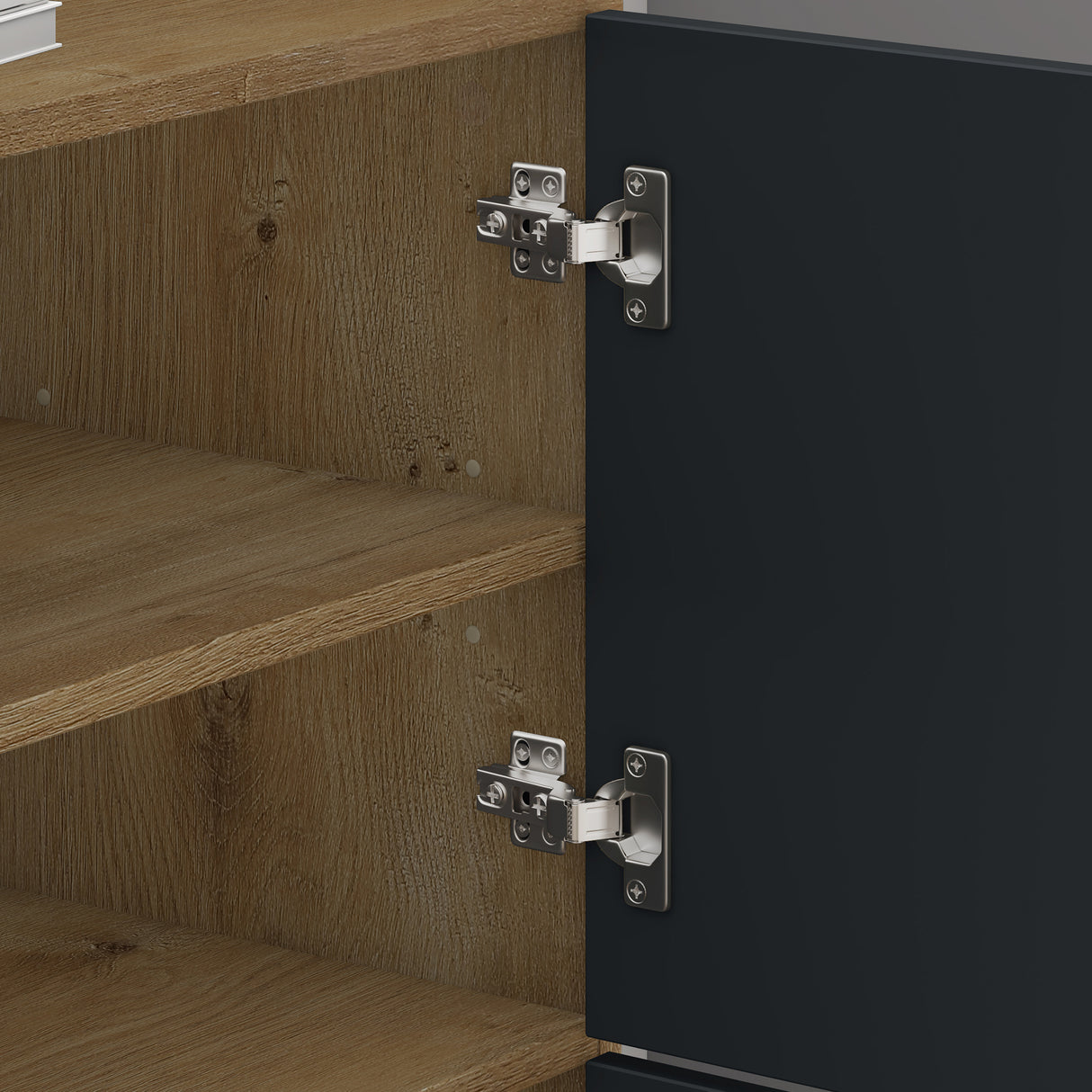 glasvilla Schuhschrank Schuhkommode mit 3 Schränken BTH: 45x36x120 cm Schuhregal Möbel Schuhschrank02