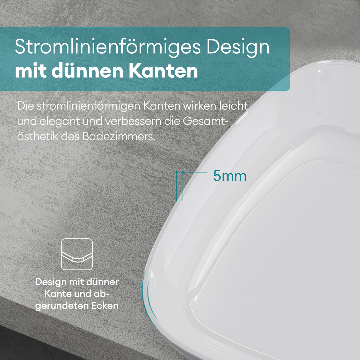 glasvilla Waschbecken mineralguss Aufsatzwaschbecken Waschtisch Waschplatz Waschschale Col826