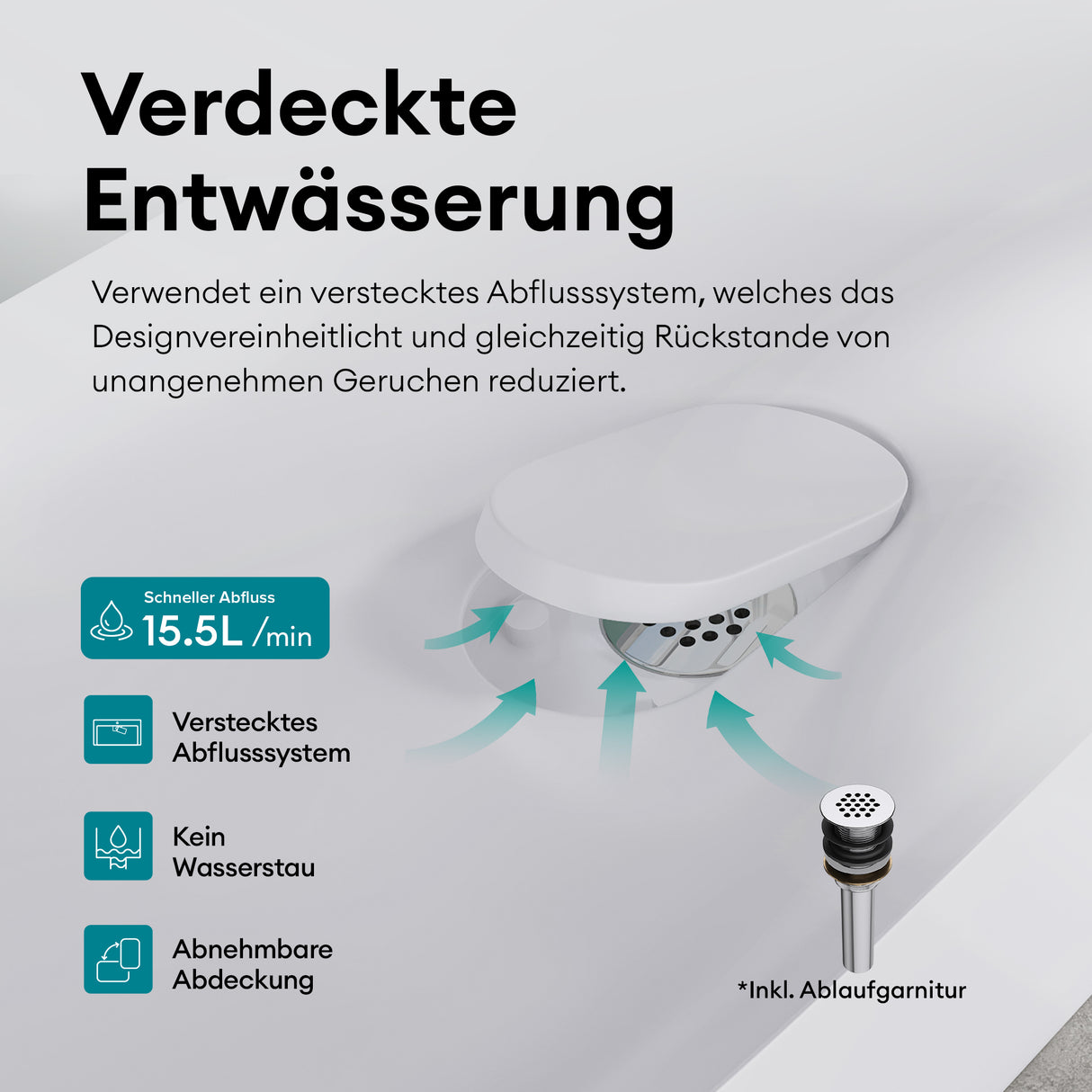 glasvilla Waschbecken Aufsatzwaschbecken Waschschale aus Mineralguss inkl. Nano-Versiegelung Col826