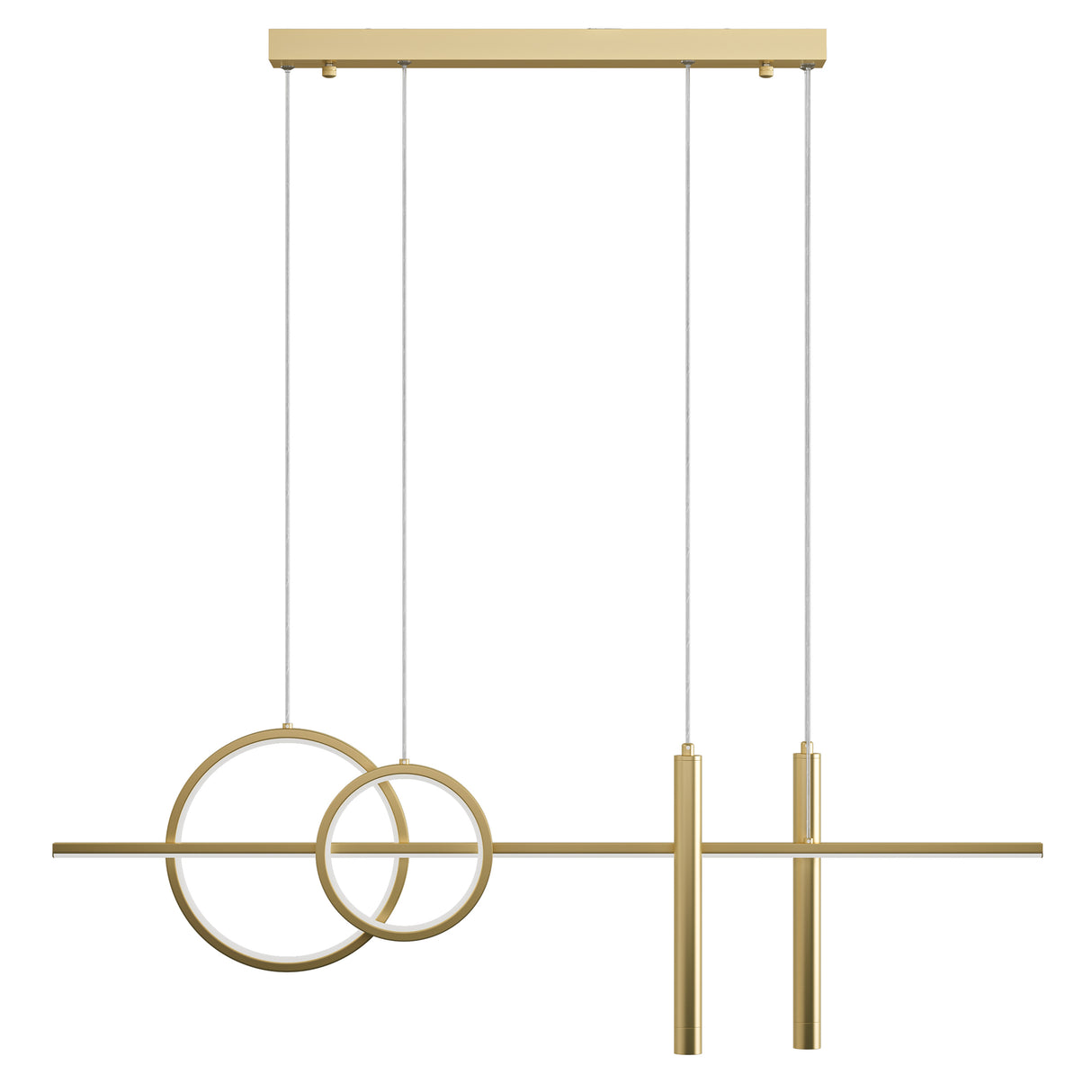 glasvilla Pendelleuchte 100cm LED Hängelampe Linear design 3000K/4000K/6000K Verstellbares Kabel 38W Hängeleuchte für Esszimmer Wohnzimmer Schlafzimmer