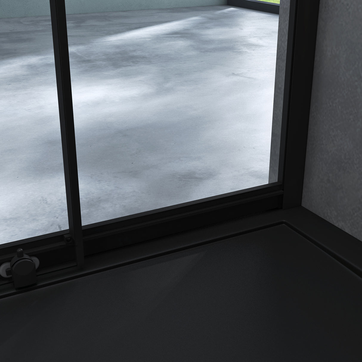 glasvilla Duschkabine mit Doppel-Schiebetür Duschtür Eckeinstieg Echtglas Lotuseffekt 6mm ESG-Sicherheitsglas Ravenna16K Schwarz