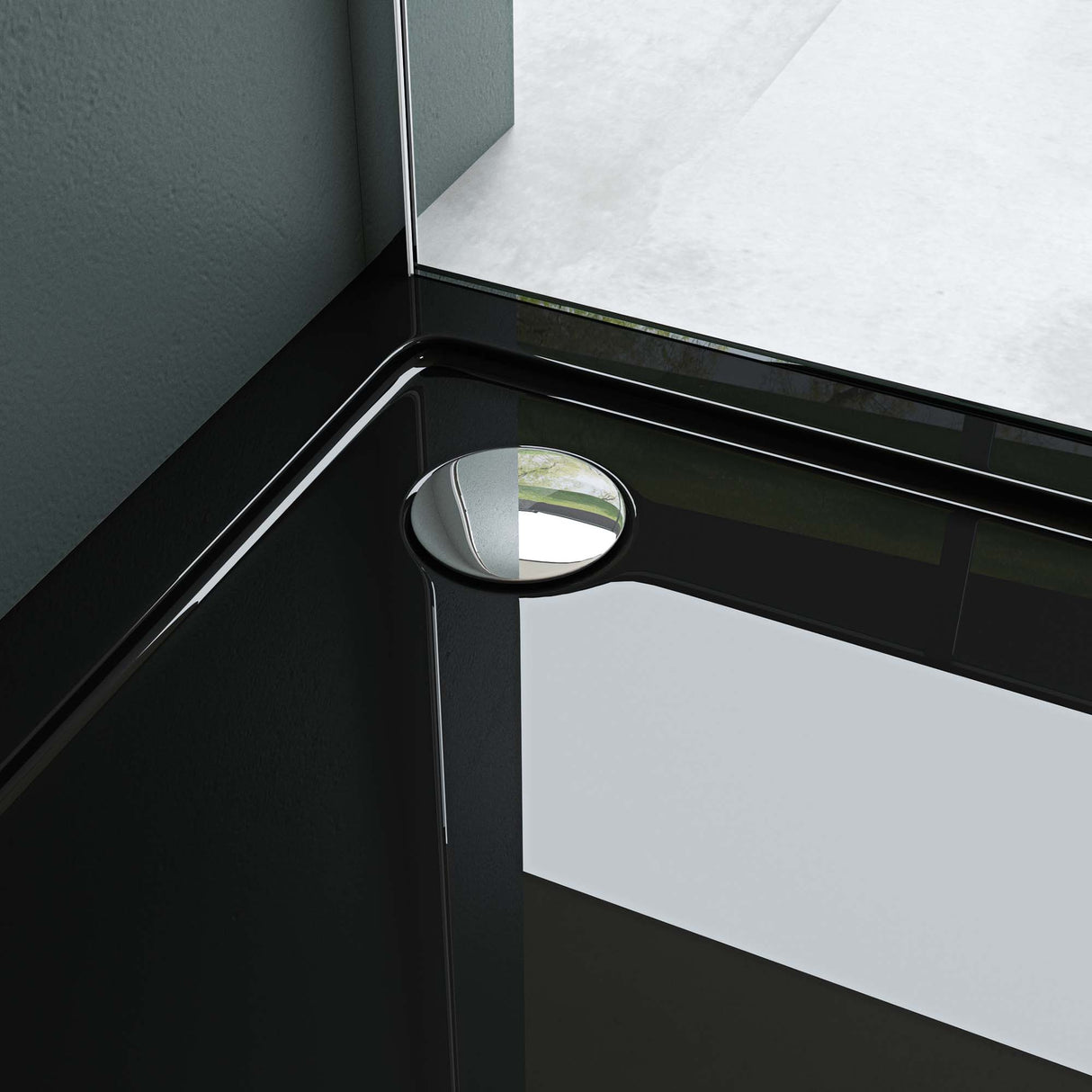 glasvilla Duschwanne Duschtasse aus Sanitäracryl Viertelkreis Faro3