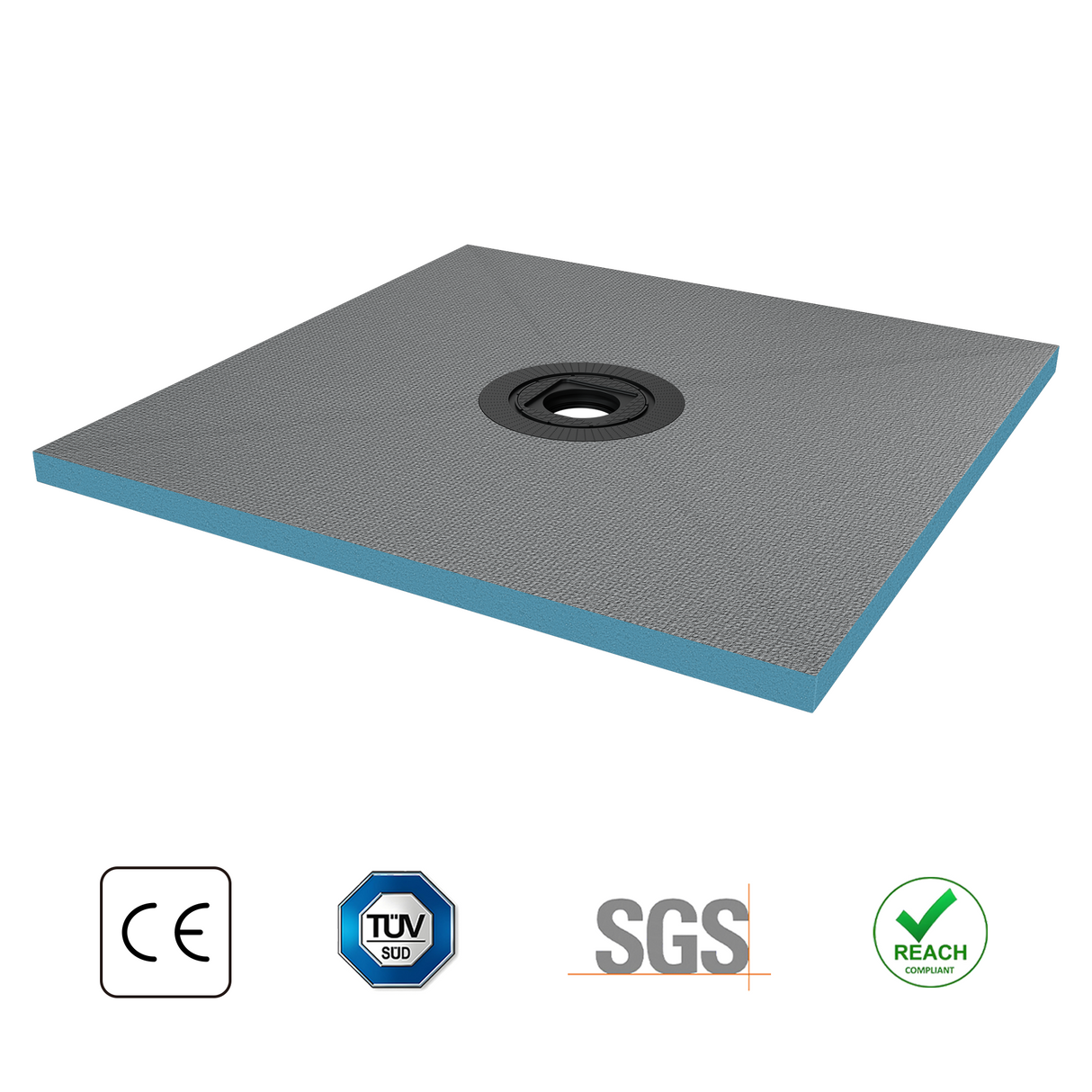 glasvilla Duschelement Duschboard befliesbar Duschelemente mit rinne Duschtasse bodeneben Gefälleplatte XPS