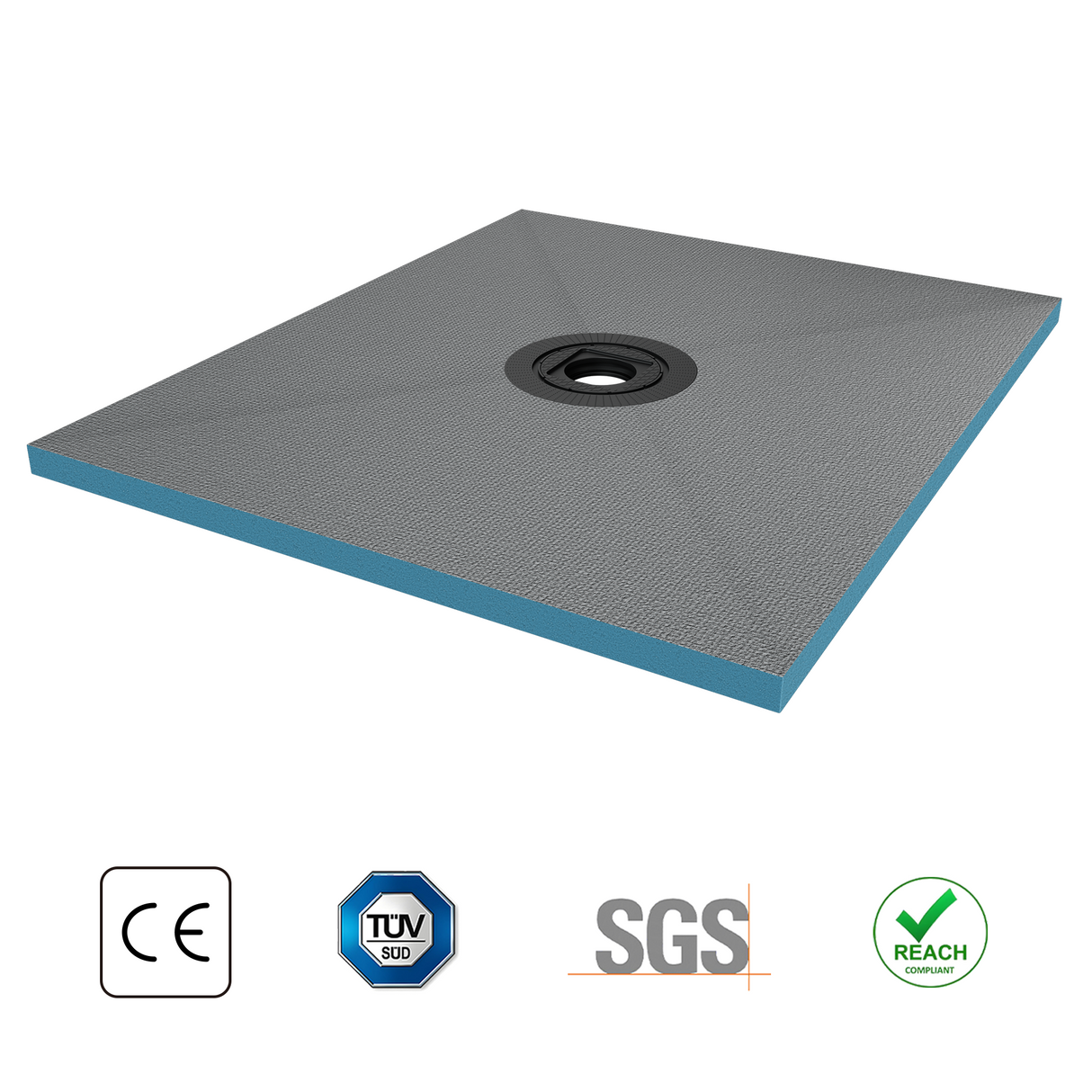 glasvilla Duschelement Duschboard befliesbar Duschelemente mit rinne Duschtasse bodeneben Gefälleplatte XPS