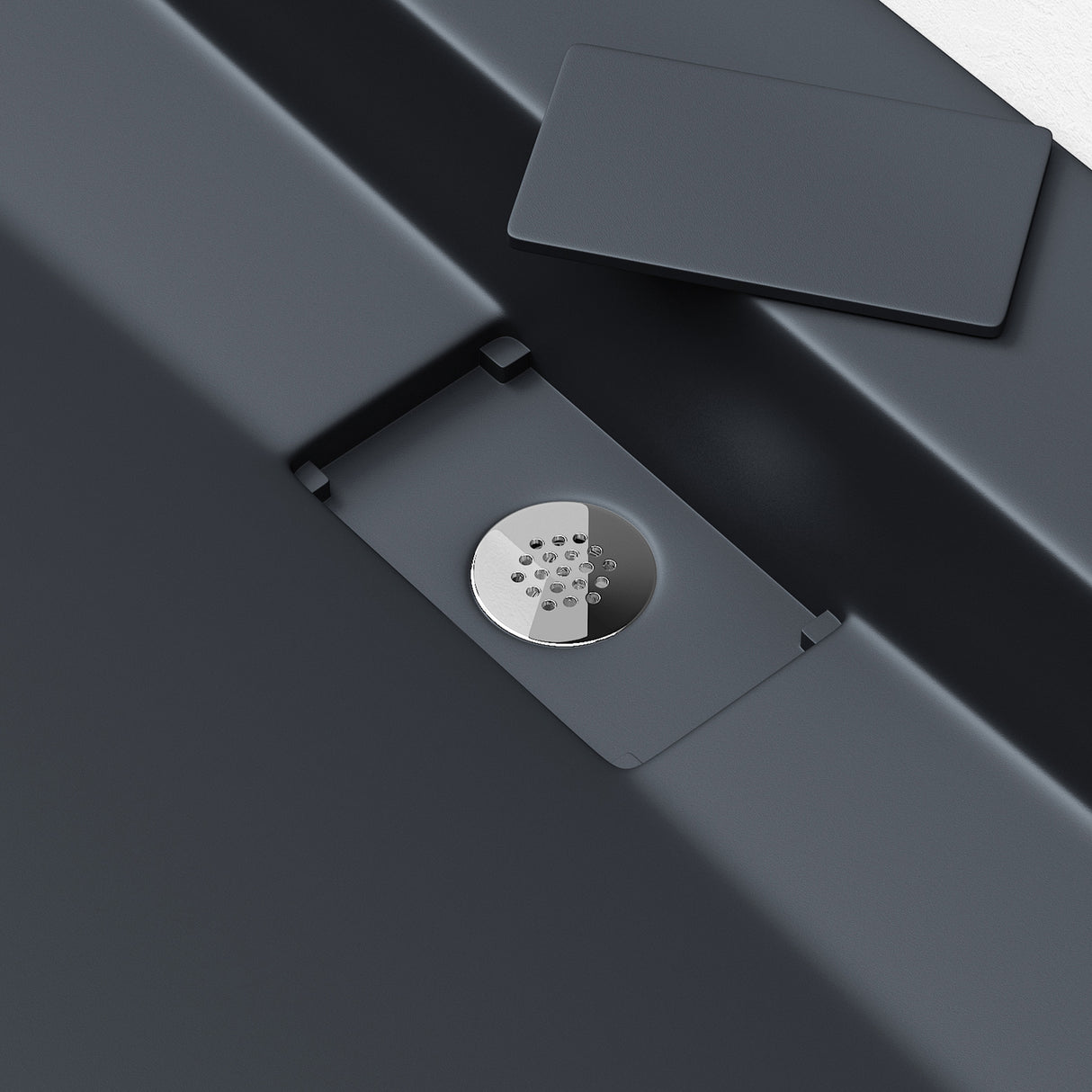 glasvilla Waschbecken Aufsatzwaschbecken Hängewaschbecken Hängewaschtisch inkl. Ablaufgarnitur Mineralguss Rechteckig Waschplatz col19