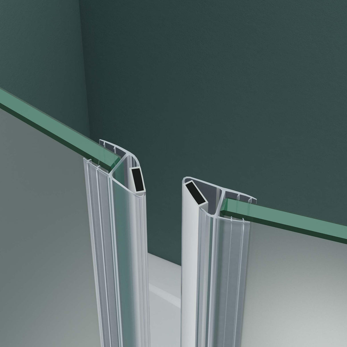 glasvilla Duschtür Nischentür dusche Duschabtrennung Duschkabine Schwingtür 180° Doppeltür 6mm ESG Nano-Beschichtung Klarglas/Satiniert Streifen/Vollsatiniert mit Hebe- und Senkmechanismus Teramo24K+MS+VS