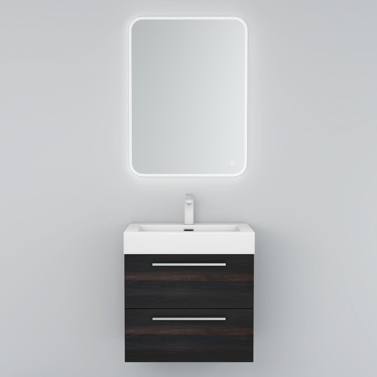 glasvilla Badmöbel-Set Waschbeckenunterschrank Waschtisch mit Unterschrank inkl. Mineralguss-Waschbecken Quadratto