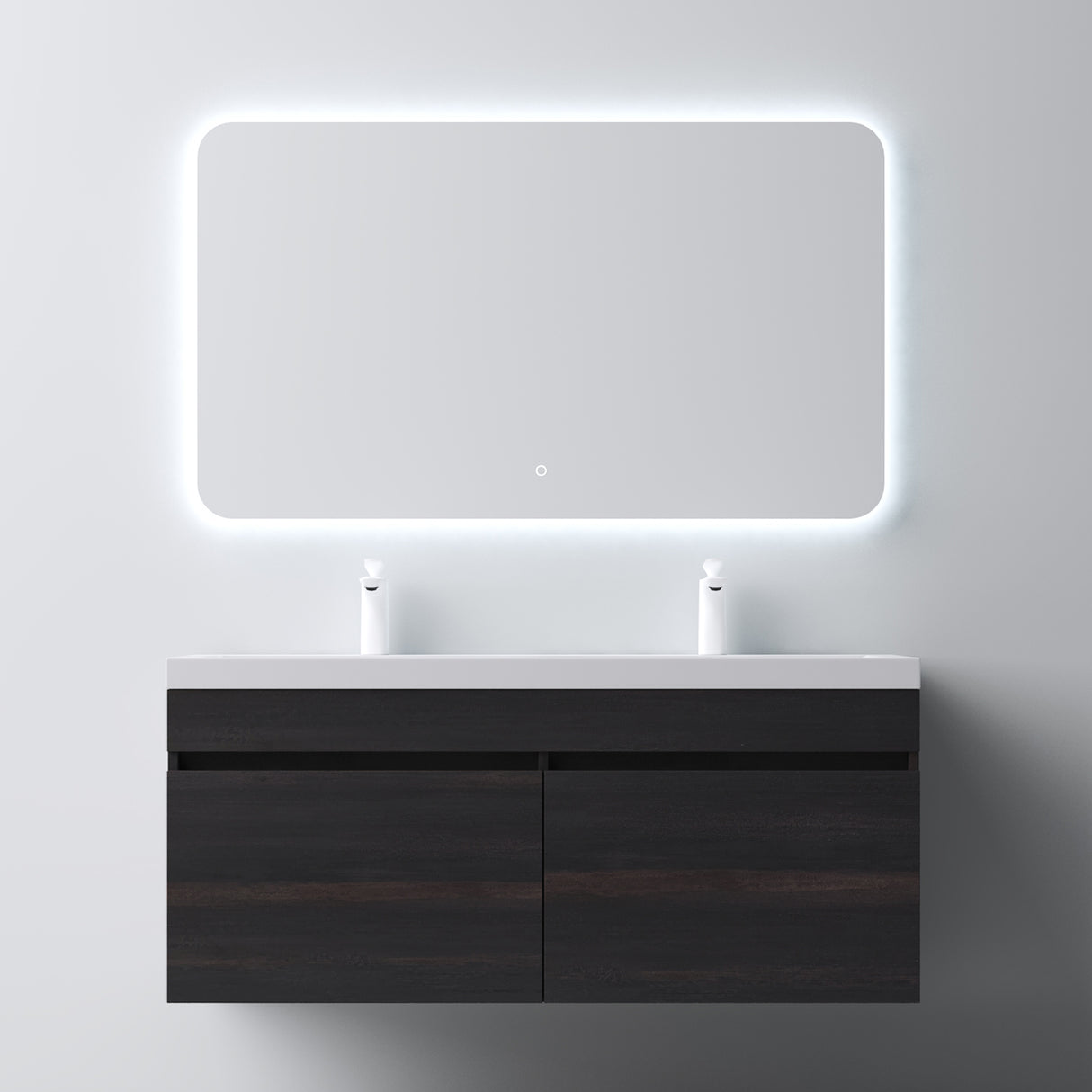 glasvilla Badmöbel Set Badezimmermöbel mit Mineralguss Waschbecken Waschtisch Botanica