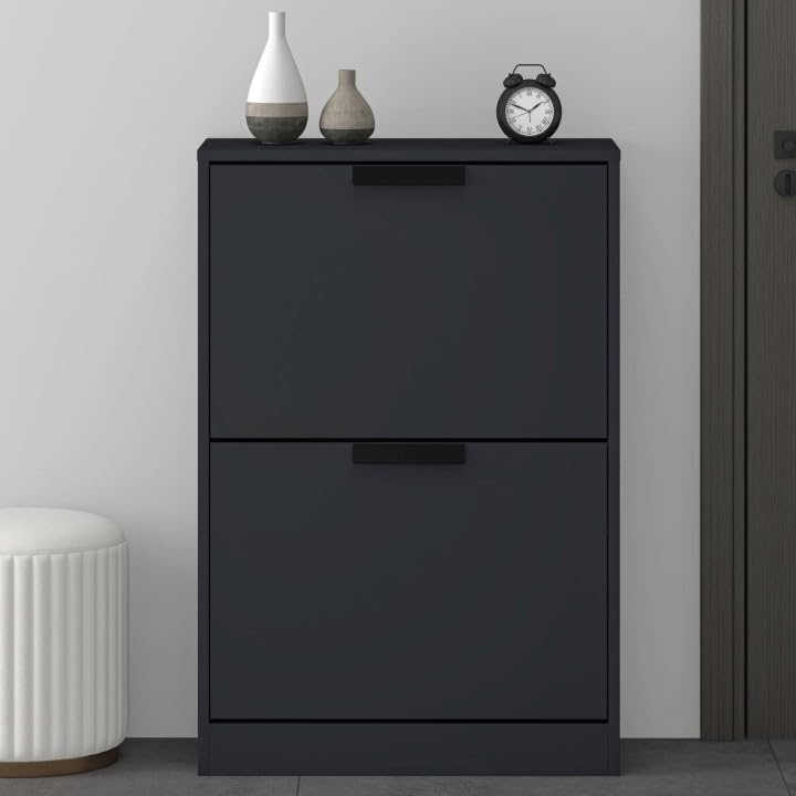 glasvilla Schuhschrank Schuhkommode Schuhkipper BxTxH: 60x28x89 cm Schmal Schuhregal Möbel Schuhschrank01