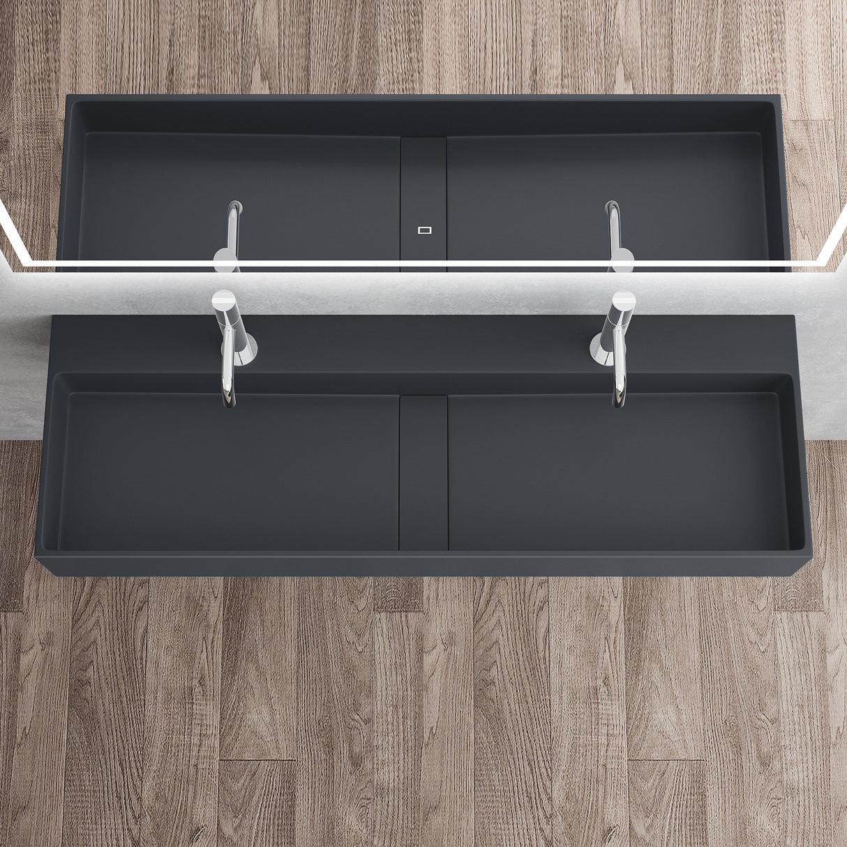 Lavabo Glasvilla Col6028 – Mineralguss con orificio para grifo, diseño y funcionalidad superior