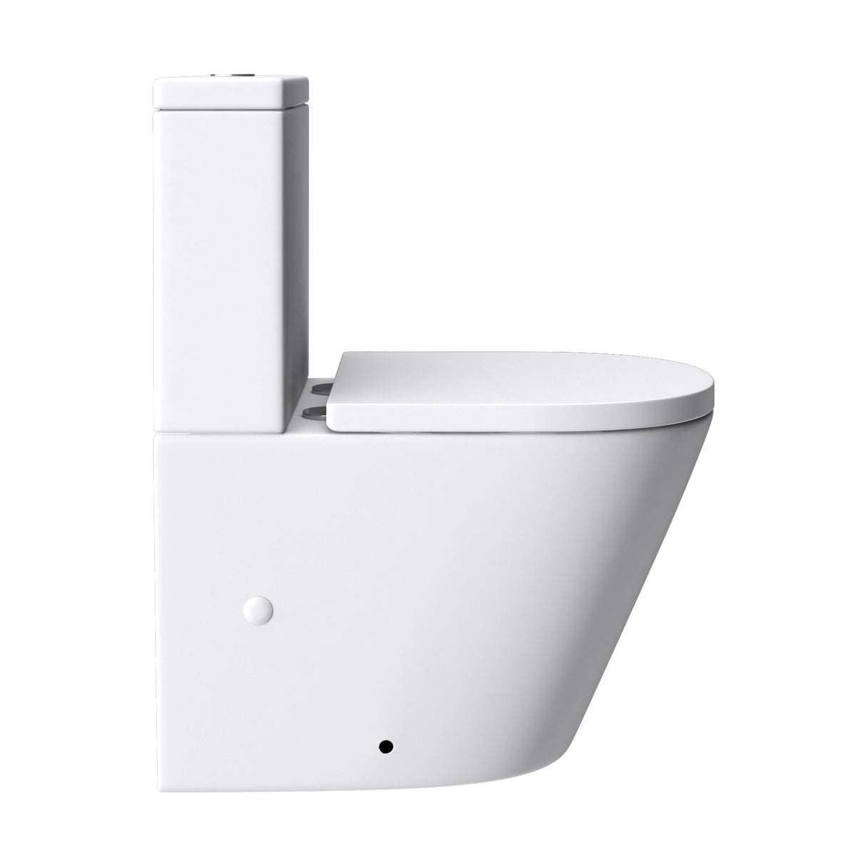 glasvilla Stand-WC Toilette Stand Toilette aus Keramik Spülrandloses WC bodenstehenden Toiletten