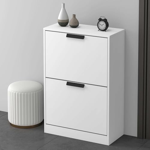 glasvilla Schuhschrank Schuhkommode Schuhkipper BxTxH: 60x28x89 cm Schmal Schuhregal Möbel Schuhschrank01