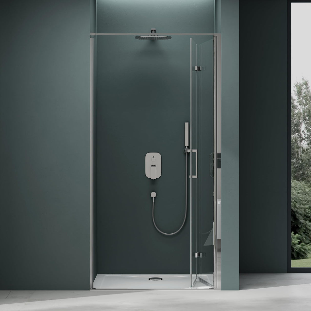 glasvilla Duschtür Nischentür dusche Duschabtrennung Duschkabine Duschwand 8mm Klarglas ESG-Sicherheitsglas mit Nanobeschichtung Teramo37K