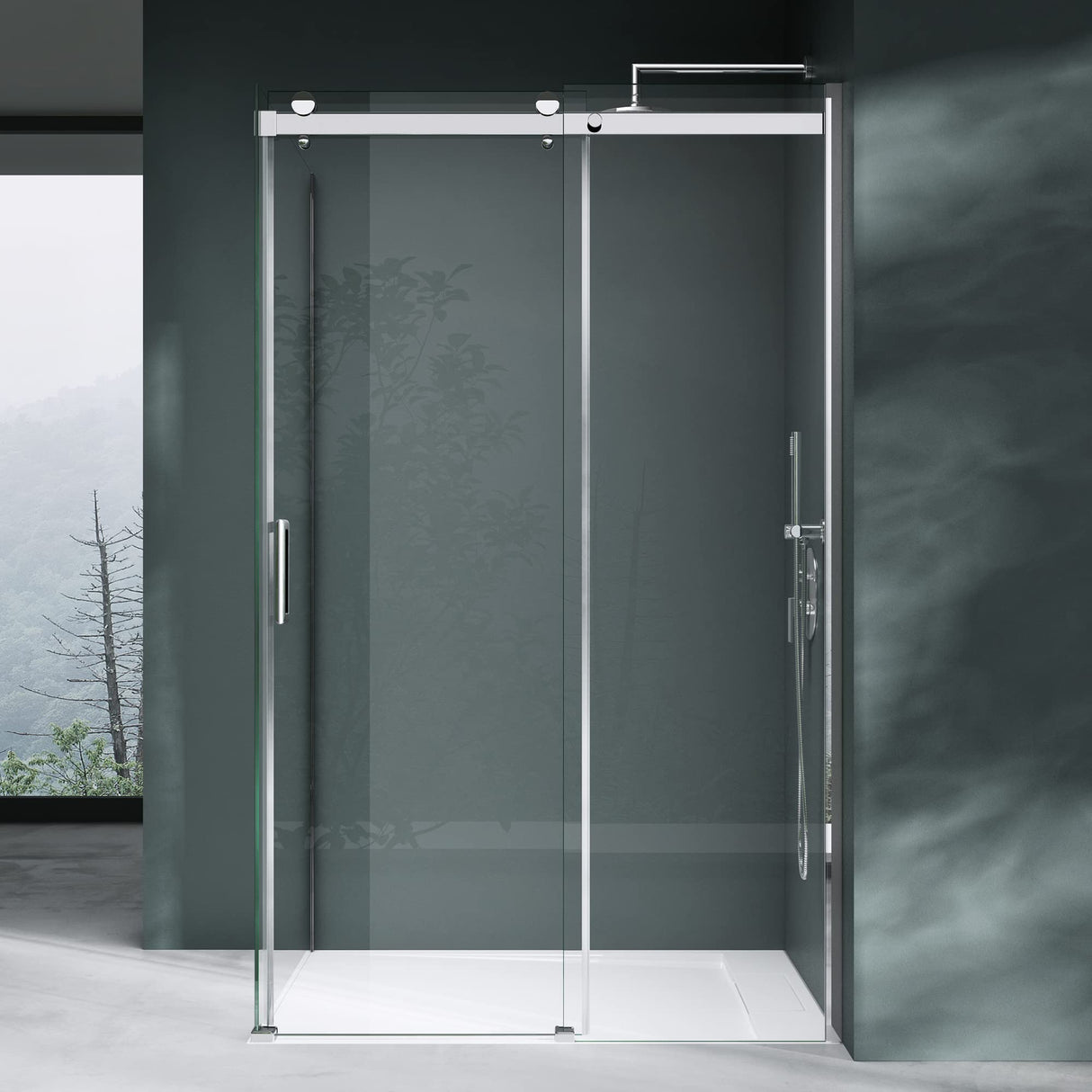 glasvilla Eckdusche Duschkabine Sicherheitsglas 8mm ESG beidseitige NANO-Beschichtung Schiebetür Dusche Ravenna17K