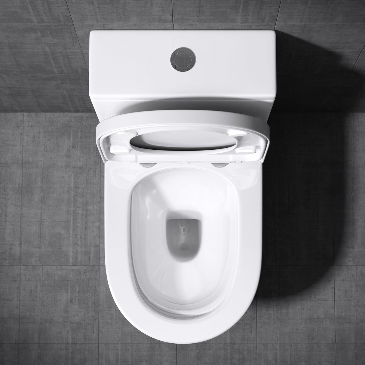 glasvilla Stand-WC Toilette Stand Toilette aus Keramik Spülrandloses WC bodenstehenden Toiletten