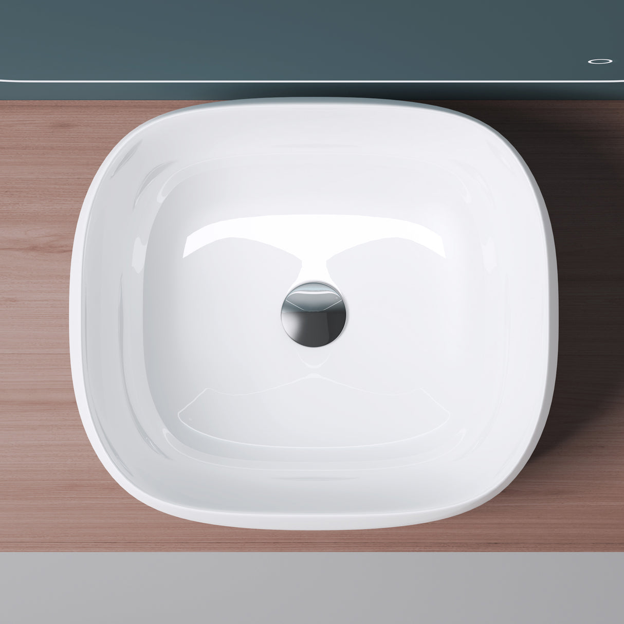 glasvilla Waschbecken Aufsatzwaschbecken,weiß aus Keramik,mit Nano-Beschichtung