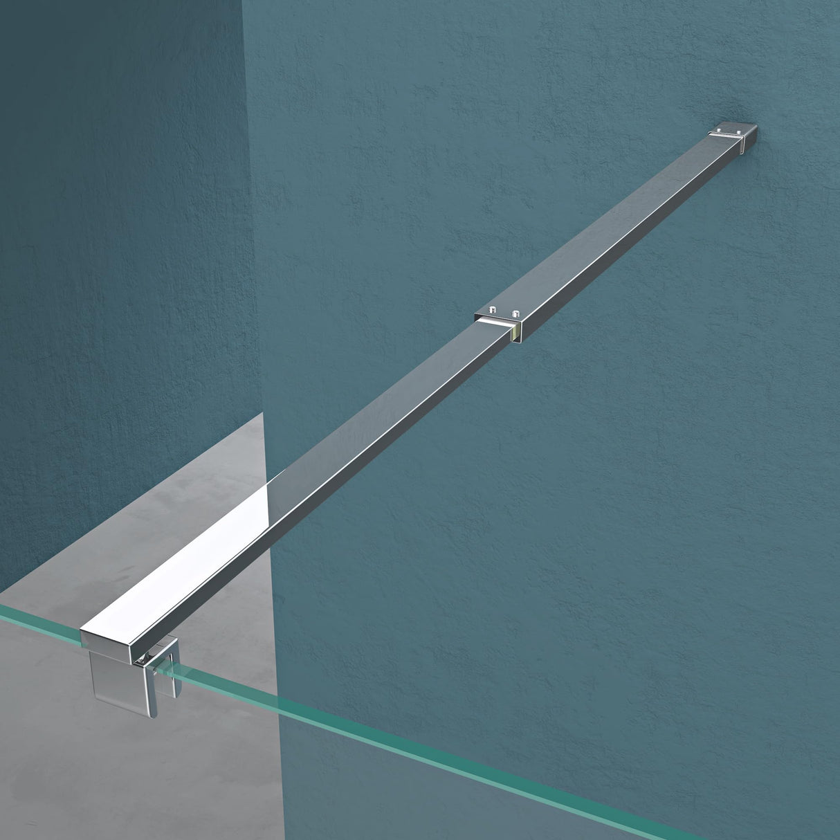 glasvilla Duschwand für Dusche Duschabtrennung Walk-In ESG-Sicherheitsglas 10mm NANO Glas BRAM1&3 Bremen2BL