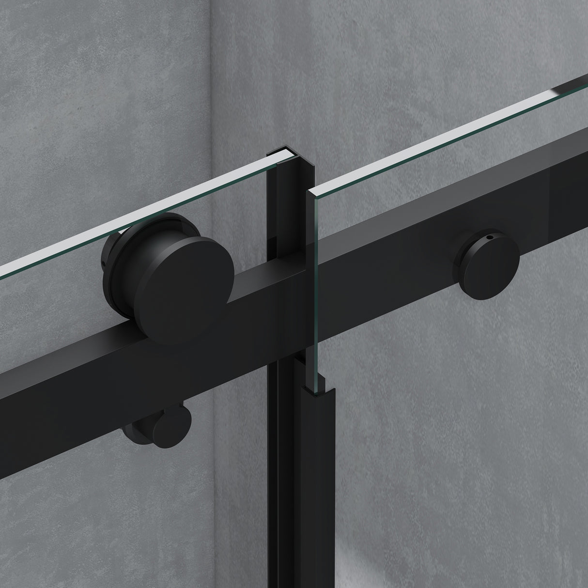 glasvilla Duschtür Nischentür dusche Duschabtrennung Duschkabine Klarglas 8mm ESG-Sicherheitsglas mit Nanobeschichtung Teramo19K Schwarz