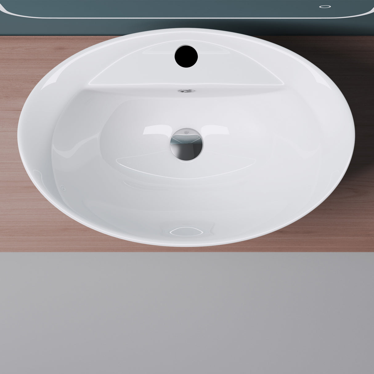 glasvilla Waschbecken Aufsatzwaschbecken,weiß Brüssel302 aus Keramik,mit Nano-Beschichtung