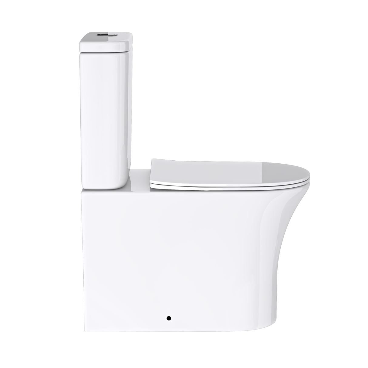 glasvilla Stand-WC Toilette Stand Toilette aus Keramik Spülrandloses WC bodenstehenden Toiletten