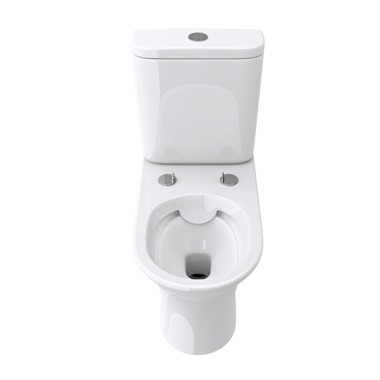 glasvilla Stand-WC Toilette Stand Toilette aus Keramik Spülrandloses WC bodenstehenden Toiletten