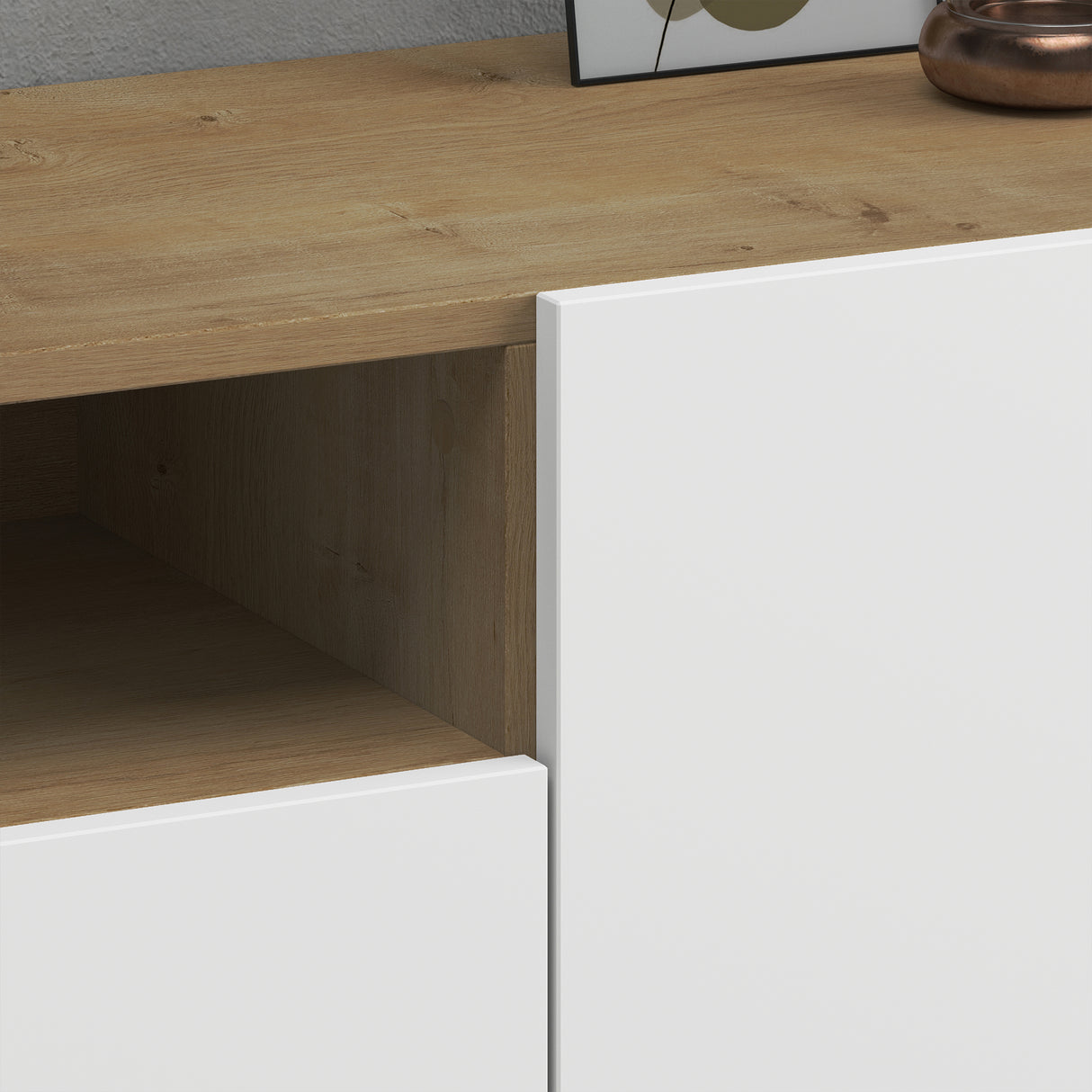 glasvilla TV Schrank Fernsehschrank 3 Türen mit Soft-Close Lowboard Hängeschrank Fernsehtisch für Wohnzimmer Fernsehschrank03