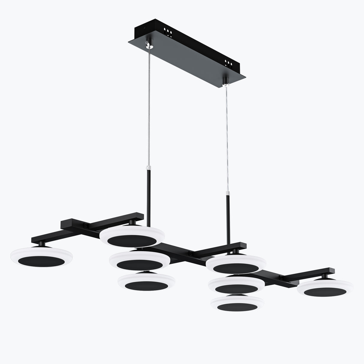 glasvilla Lampadario a Sospensione 32W, 72cm, Lampada da Soffitto a Sospensione Dimmerabile con Telecomando 3000K/4000K/6000K per Sala da Pranzo, Camera da Letto e Soggiorno