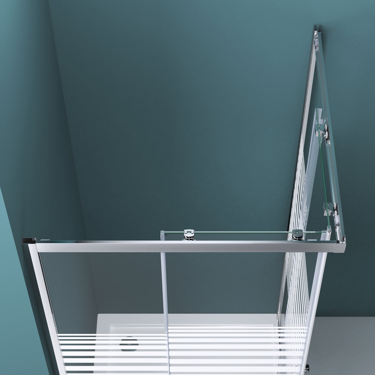 glasvilla Box doccia Angolare in Vetro, Cabina Bagno con Doppia Porta Scorrevole, Box Cabina Doccia in Vetro di Sicurezza ESG da 6 mm, Ravenna16MS