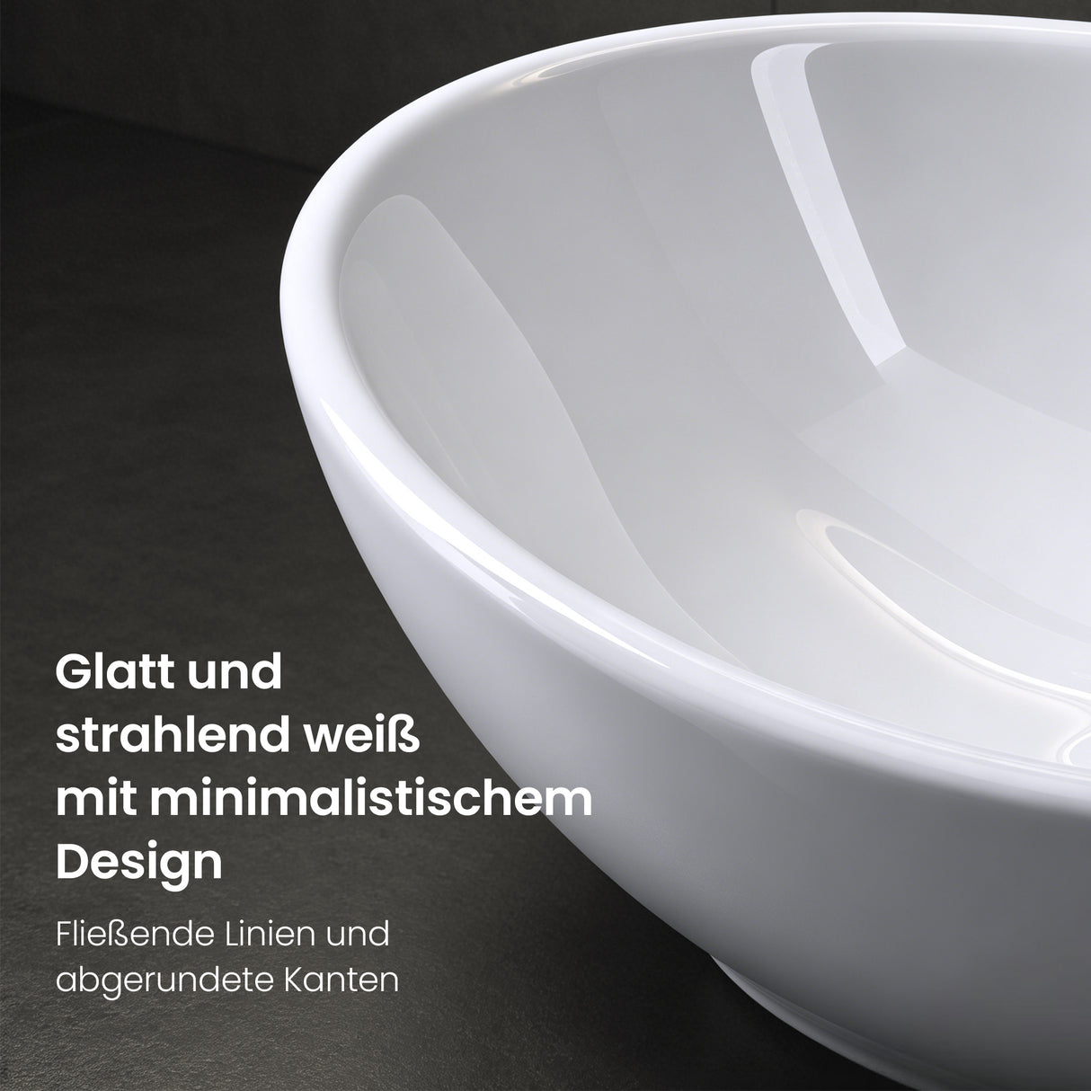 Lavabo de Encimera Glasvilla Brüssel205 Diseño Ovalado con Sellado Nano