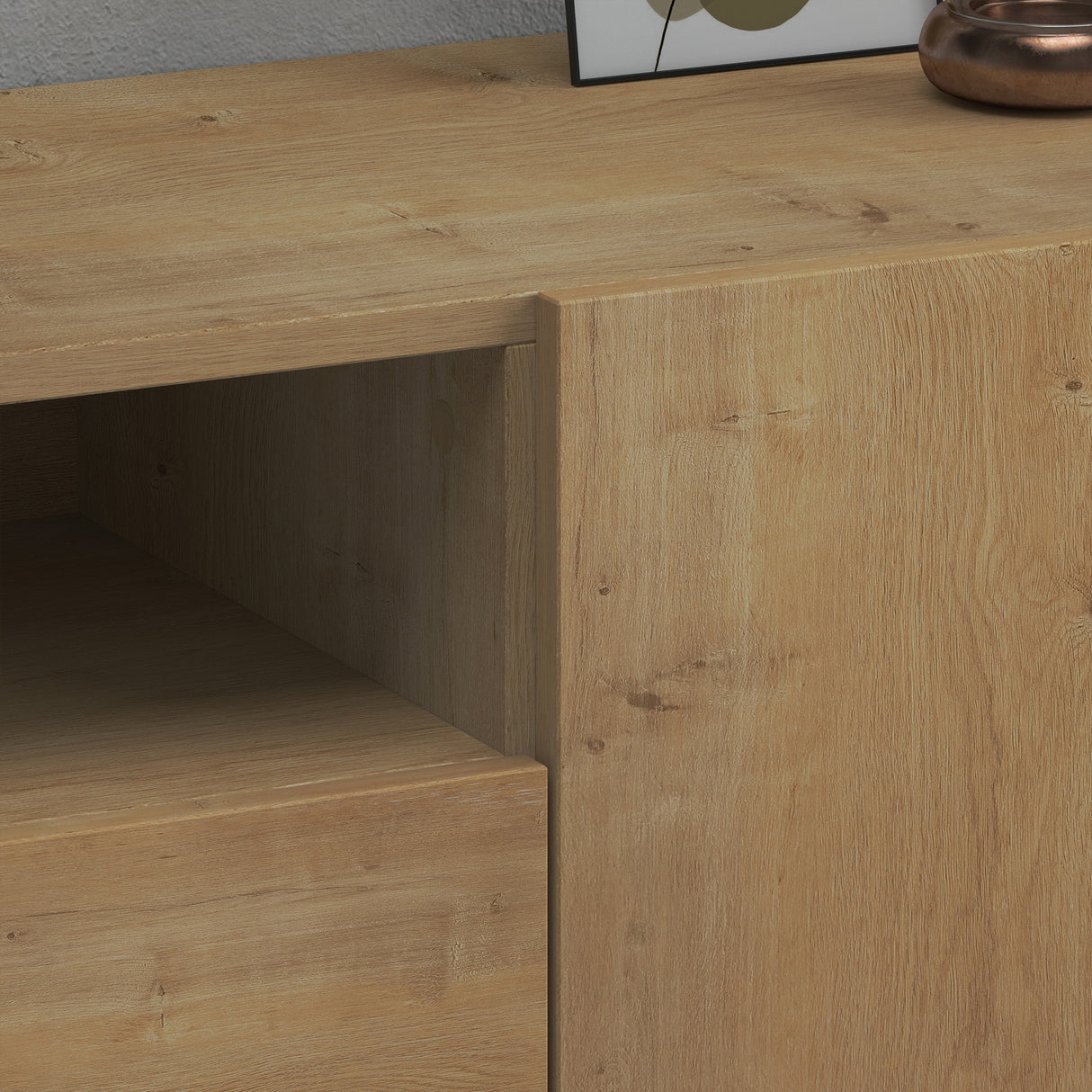 glasvilla TV Schrank Fernsehschrank 3 Türen mit Soft-Close Lowboard Hängeschrank Fernsehtisch für Wohnzimmer Fernsehschrank03