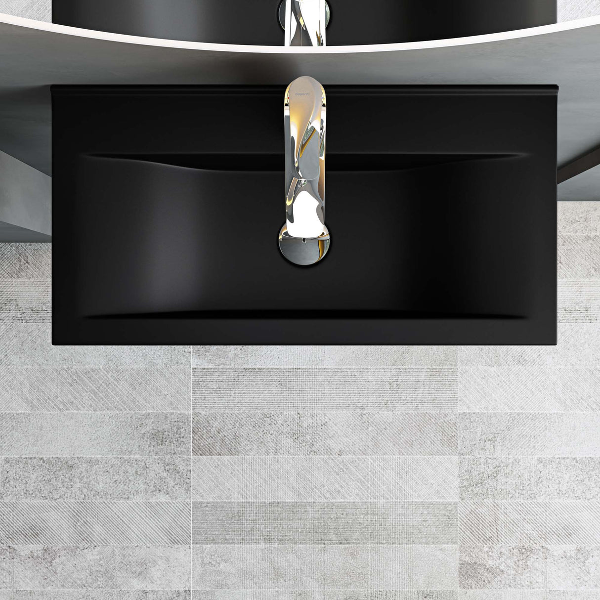 glasvilla Lavabo Suspendido sobre Encimera Baño | Rectangular | Blanco Brillante | 62x32x12cm | Cerámica | 1 Orificio para Grifo Brüssel118G