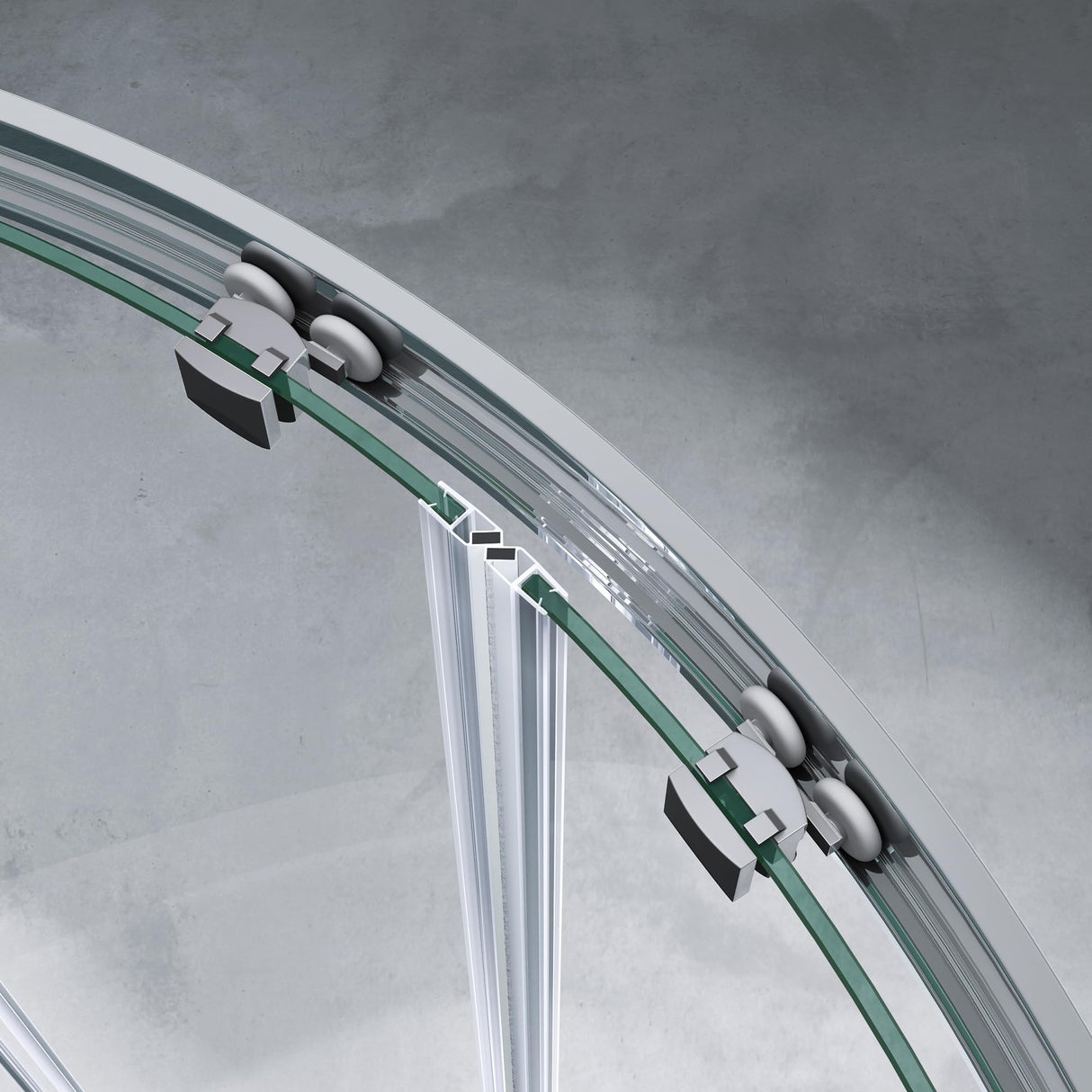 glasvilla Duschkabine viertelkreis Dusche Duschabtrennung mit 2 Schiebetüren ESG-Sicherheitsglas Nano-Beschichtung Ravenna32K