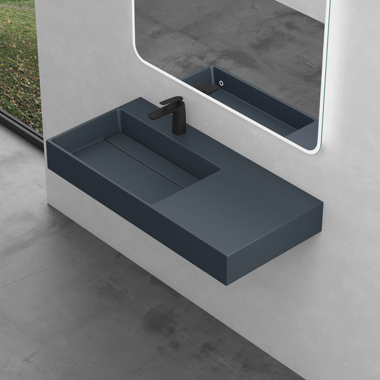 lavabo à poser Glasvilla, lavabo suspendu en fonte minérale Col12