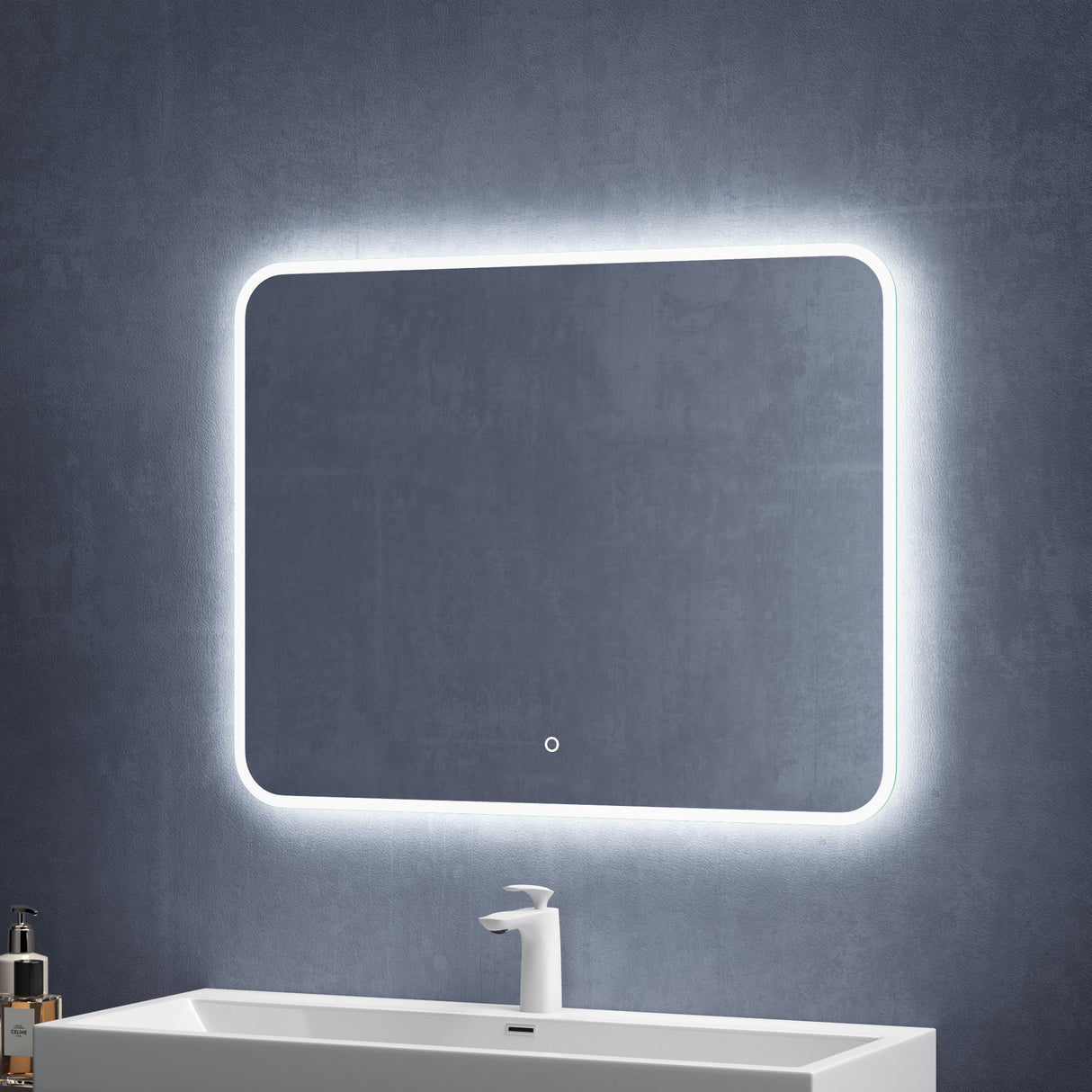 glasvilla Wandspiegel Badezimmer Spiegel LED Bad-Spiegel mit Touchschalter, Beschlagfrei durch Antifog-Schicht Nova-02