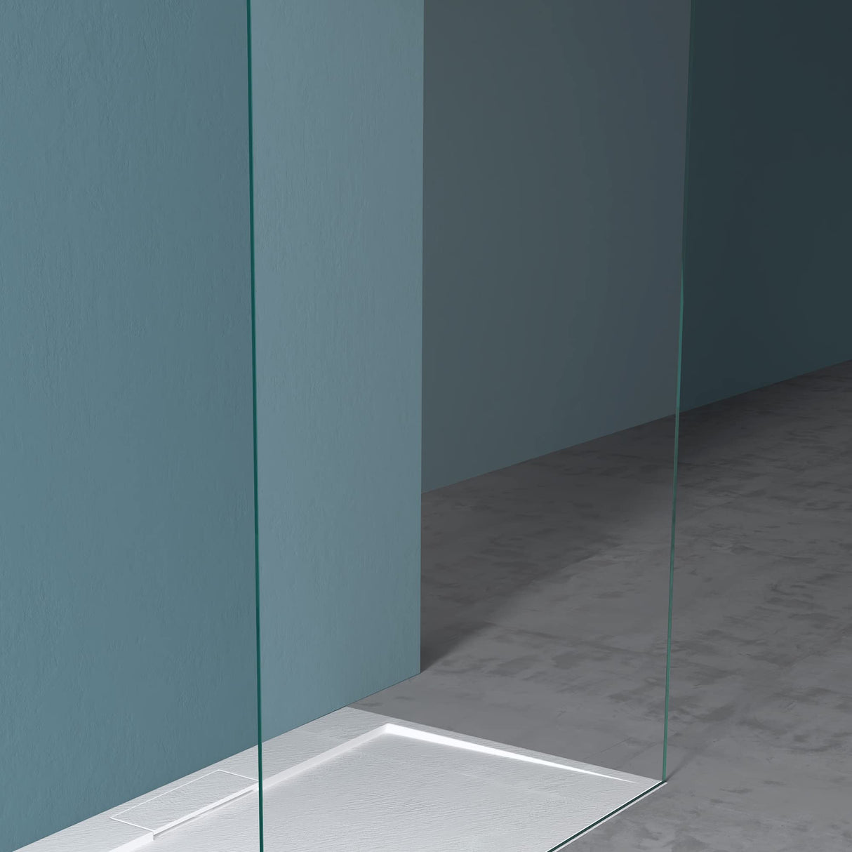 glasvilla Duschwand Duschabtrennung 2 Haltestange für Walk-In Dusche 10mm ESG-Sicherheitsglas mit Nanobeschichtung Rechteckiger Stabilisator Bremen02+2