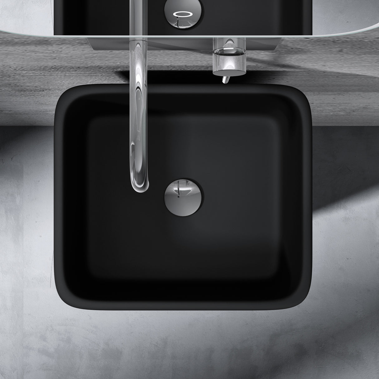 glasvilla Design Standwaschbecken freistehend Col31 aus Mineralguss Waschtisch BTH: 40x35x82cm