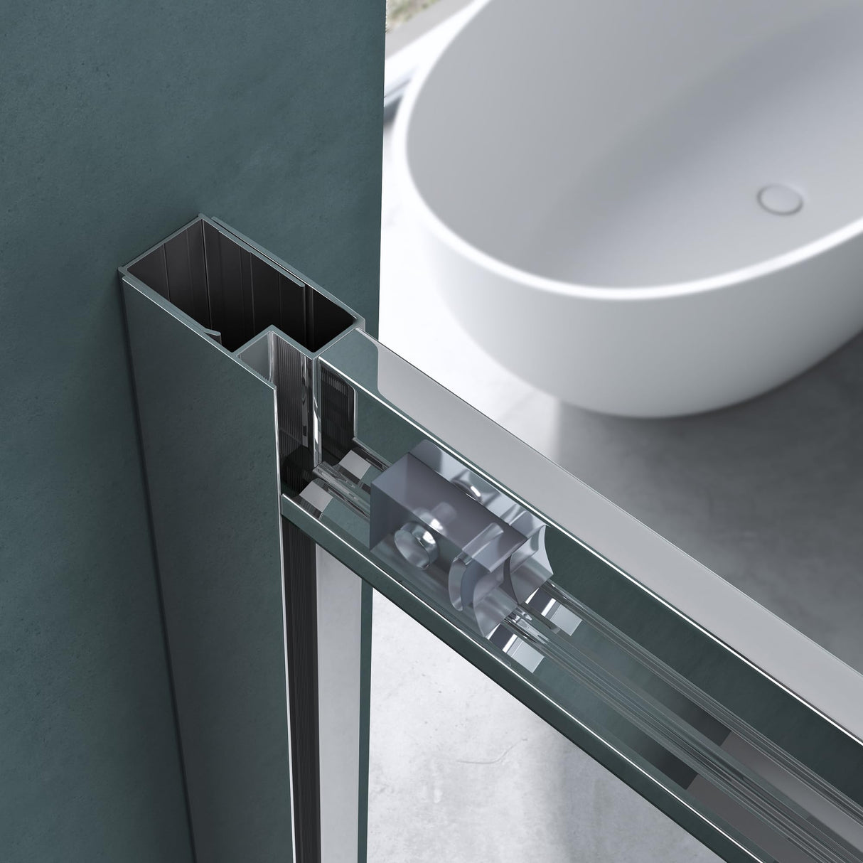 glasvilla Duschkabine viertelkreis Dusche Duschabtrennung mit 2 Schiebetüren ESG-Sicherheitsglas Nano-Beschichtung Ravenna32K