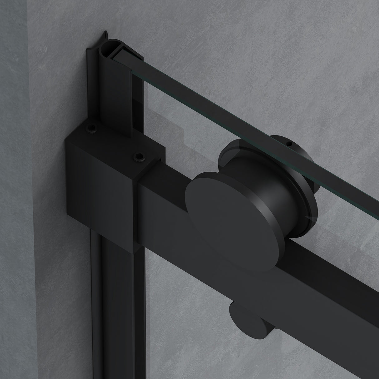 glasvilla Duschtür Nischentür dusche Duschabtrennung Duschkabine Klarglas 8mm ESG-Sicherheitsglas mit Nanobeschichtung Teramo19K Schwarz