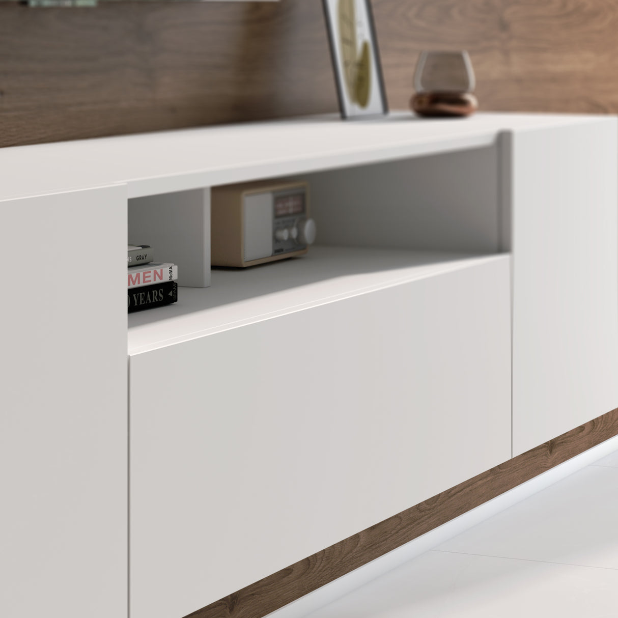 glasvilla TV Schrank Fernsehschrank 3 Türen mit Soft-Close Lowboard Hängeschrank Fernsehtisch für Wohnzimmer Fernsehschrank03