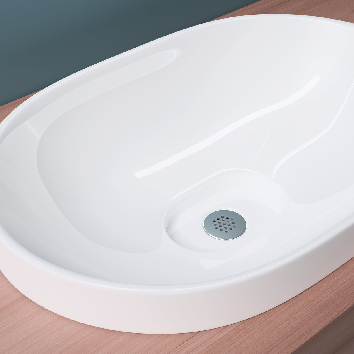 glasvilla Waschbecken Einbauwaschbecken, weiß Brüssel5006A aus Keramik, mit Nano-Beschichtung