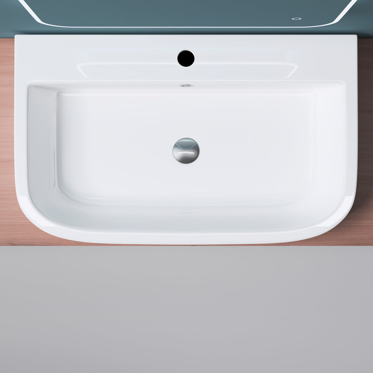 glasvilla Waschbecken Aufsatzwaschbecken Hängewaschbecken Brüssel5021 BTH: 81x49x18cm Weiß aus Keramik inkl. Nano-Beschichtung