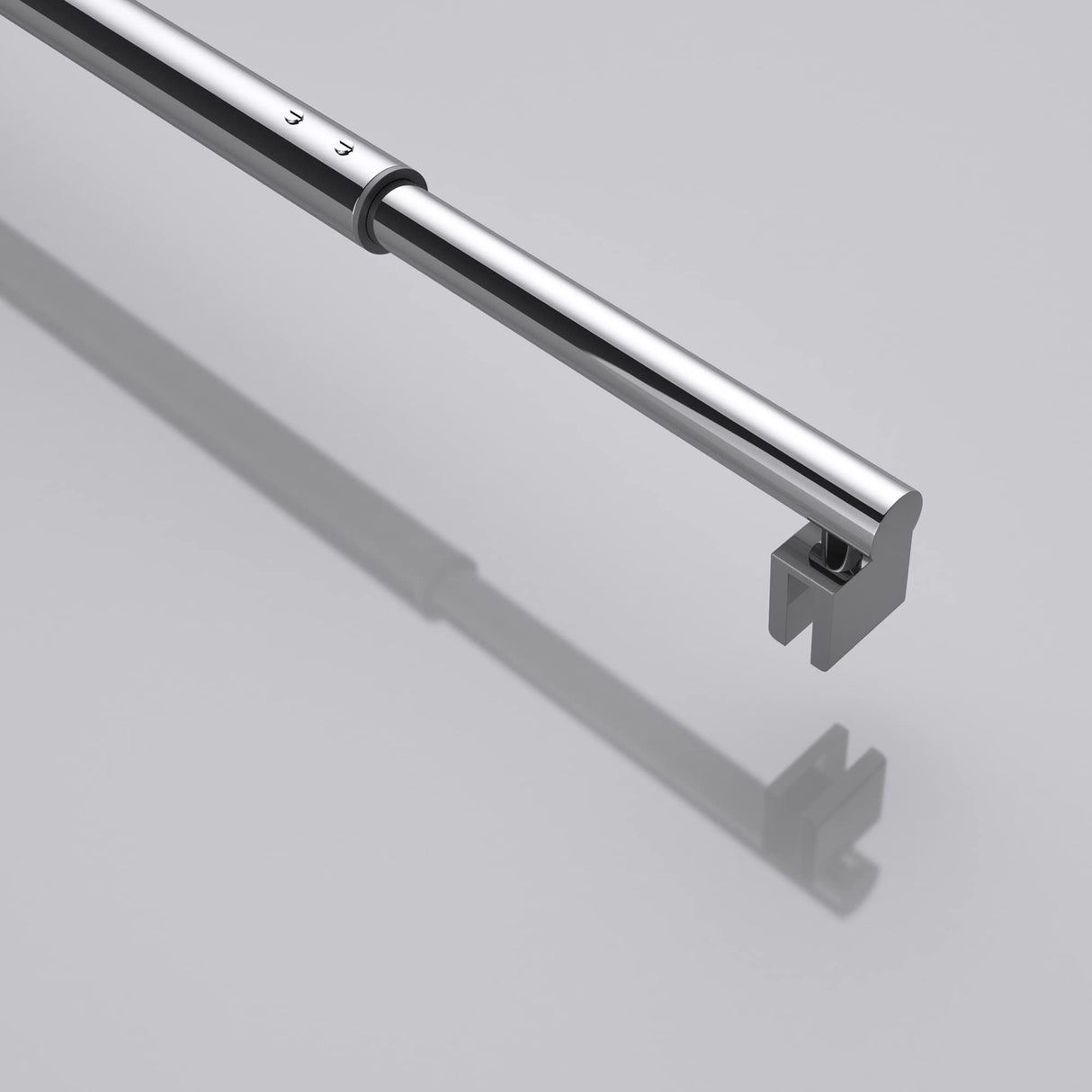 glasvilla Haltestange Duschwand Duschabtrennung Duschglaswand | Stabilisator für Walk in Dusche | um 180°schwenkbar für 6-10 mm Glasstärke