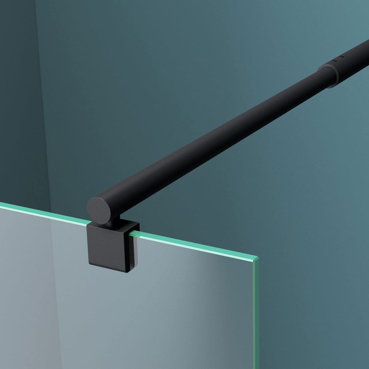 glasvilla Haltestange Duschwand Duschabtrennung Duschglaswand | Stabilisator für Walk in Dusche | um 180°schwenkbar für 6-10 mm Glasstärke