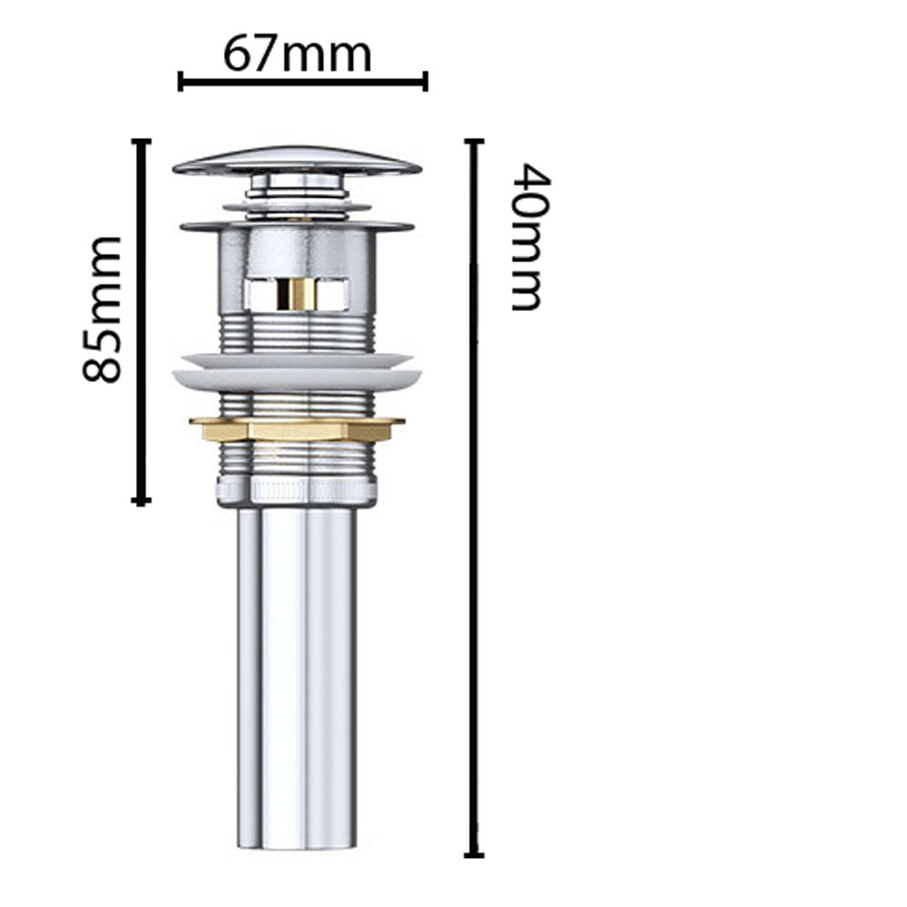 glasvilla Ablaufgarnitur Waschbeckenstöpsel | Waschtisch Stöpsel für alle DIN-Waschbecken